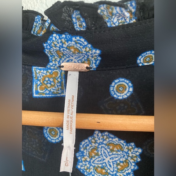 Collarless shirtdress Free People! NWT size L - Picture 4 of 16